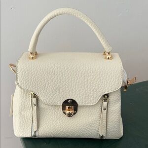 Classic Cream Top-Handle Satchel Bag